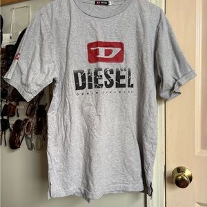 Diesel Red and Gray Men's T-Shirt